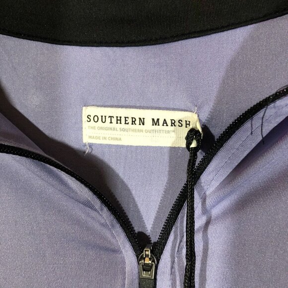 NEW Southern Marsh Half Moon Performance 1/4 ZipPullover Mens Size Small Purple - Picture 6 of 12